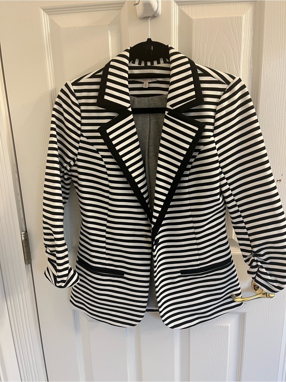 41 Hawthorn Black & White Striped Blazer